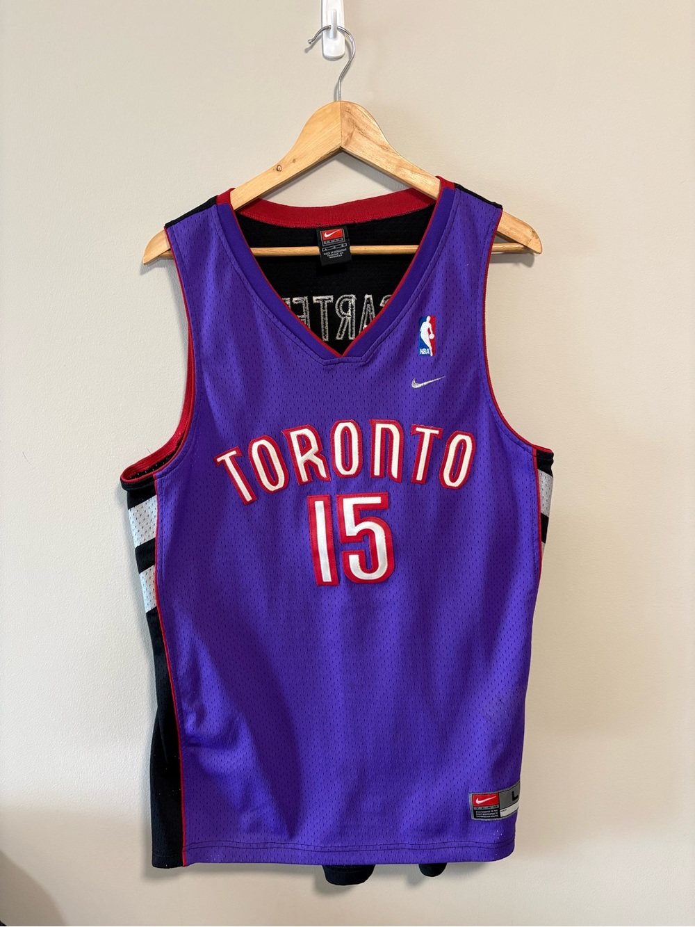 Nike Team Vince Carter #15 Toronto Raptors Swingman Purple Jersey Men's Size XL